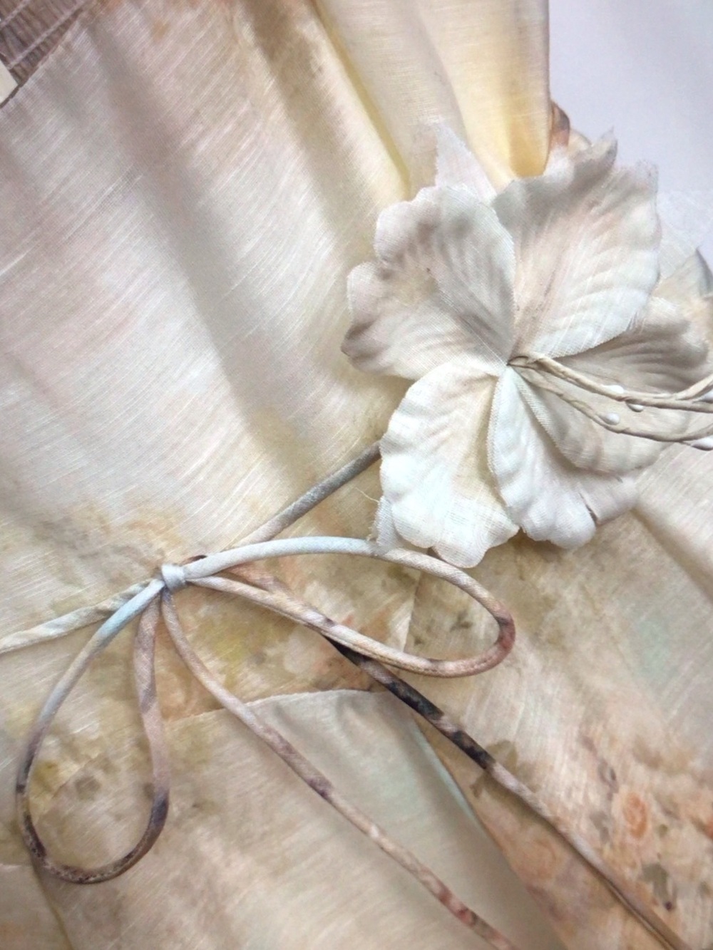 Zimmermann Cream and Blush Floral Cutout Mini Dress - Picture 6 of 10